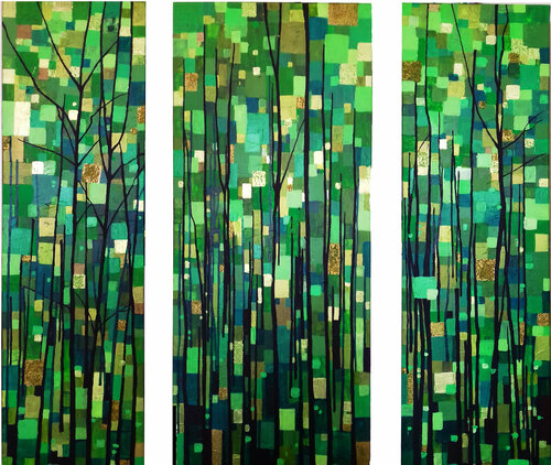 Ascension (triptyque) di Sophie Cantou, Pittura in vendita su Singulart