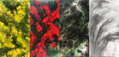Xuân Hạ Thu Đông 3466 par Tứ Bảo Hoàng Lâm, Peinture en vente sur Singulart