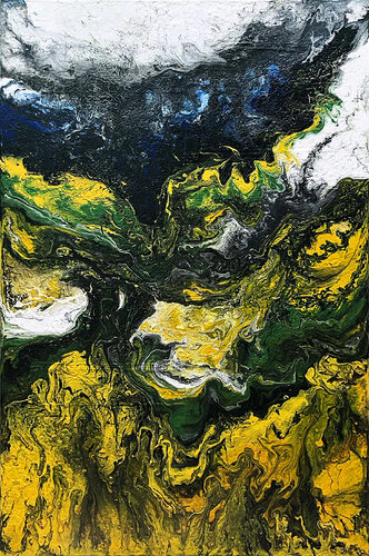 Chiều hạ vàng par Tứ Bảo Hoàng Lâm, Peinture en vente sur Singulart