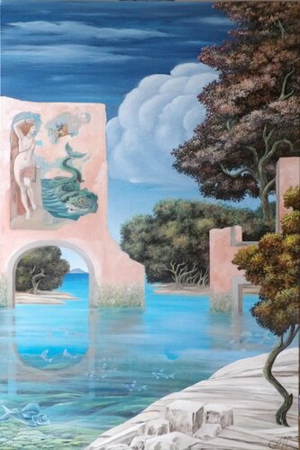 La casa dell'infanzia by Cecco Mariniello, Painting for Sale on Singulart