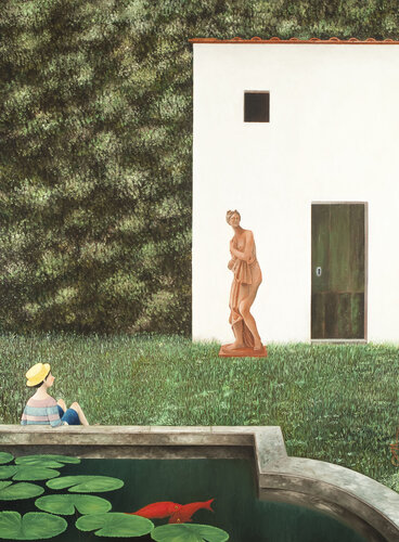 Nel giardino di zia Adelina by Cecco Mariniello, Painting for Sale on Singulart