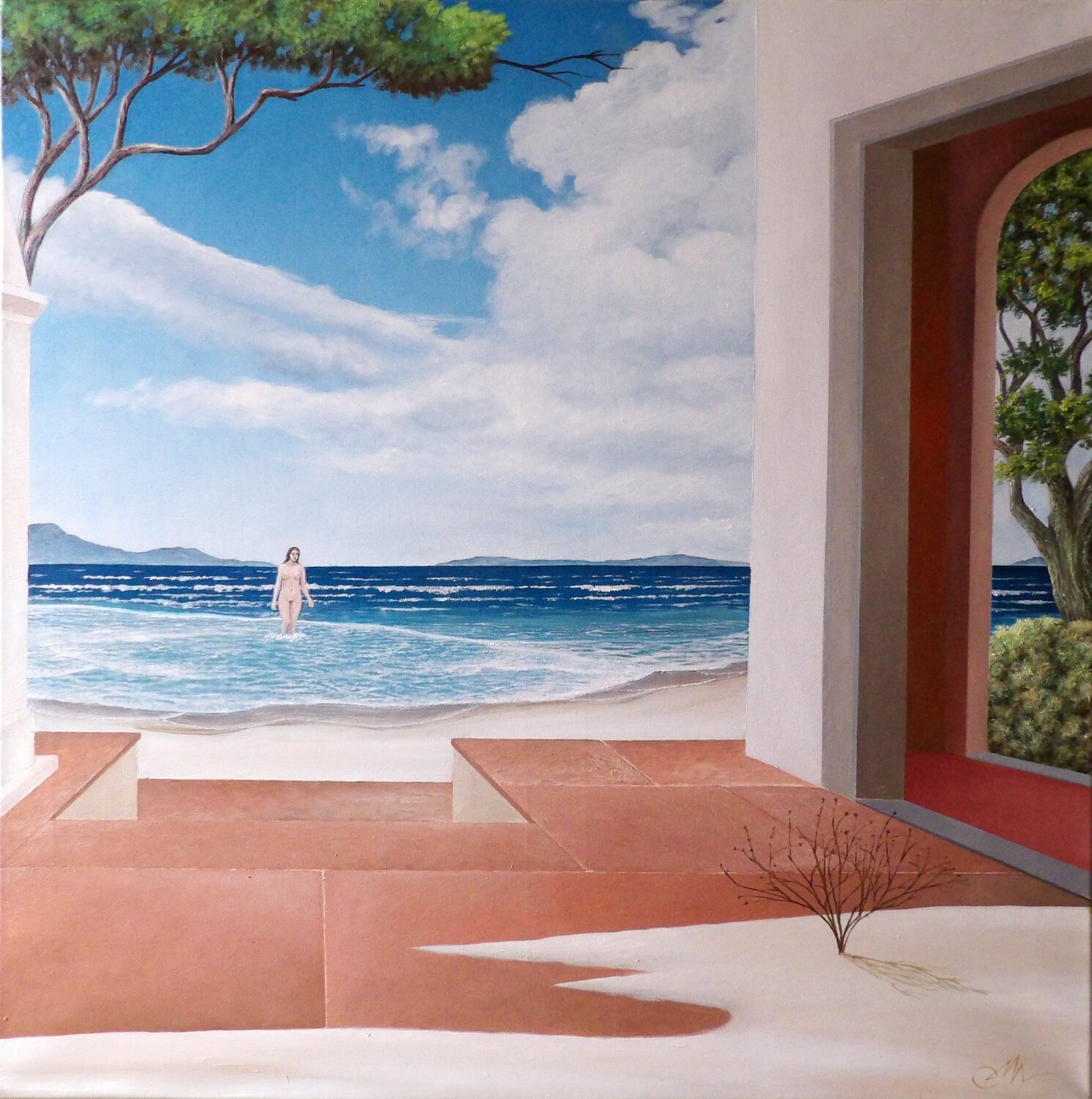 Donna dal mare Cecco Mariniello Original painting for sale