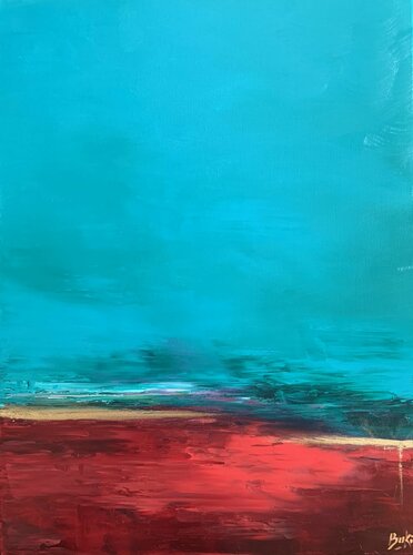 Earth and sky by Sumali Piyatissa, Painting for Sale on Singulart