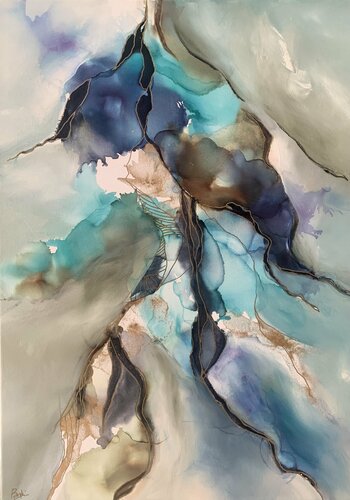 Flowing from grace di Sumali Piyatissa, Pittura in vendita su Singulart