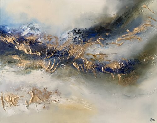 Blue streak di Sumali Piyatissa, Pittura in vendita su Singulart