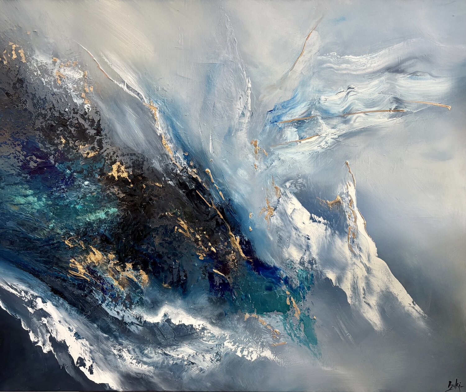 Glacial current Sumali Piyatissa Original painting for sale