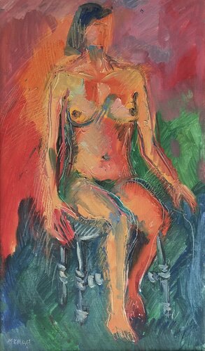 Desnudo rojo von María Burgaz, Malerei kaufen auf Singulart