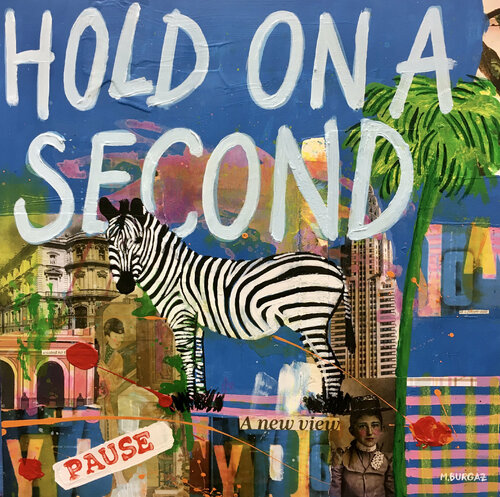 Hold on a second par María Burgaz, Peinture en vente sur Singulart