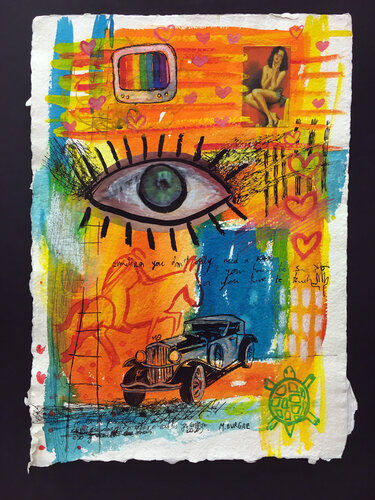 El ojo que todo lo ve de María Burgaz, Obra en papel a la venta en Singulart