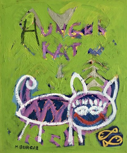 Hungry cat di María Burgaz, Pittura in vendita su Singulart