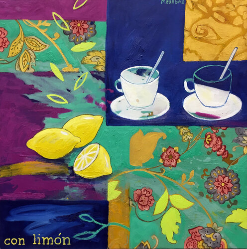 Té con limón by María Burgaz, 회화 for Sale on Singulart