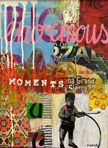 Golden moments par María Burgaz, Peinture en vente sur Singulart