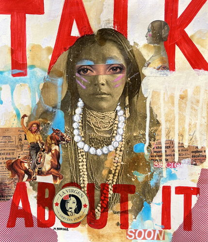 Talk about it van María Burgaz, Werk op papier te koop op Singulart