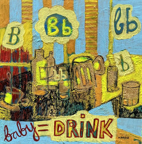 Bb = Drink by María Burgaz, 회화 for Sale on Singulart