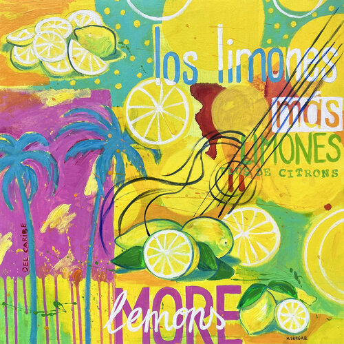 More lemons van María Burgaz, Schilderij te koop op Singulart