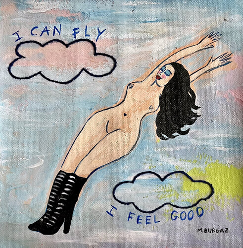 I can fly di María Burgaz, Pittura in vendita su Singulart