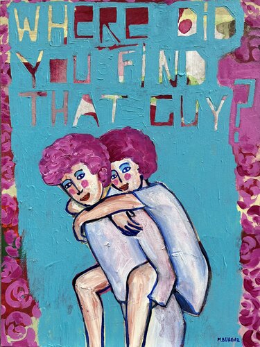 Where did you find that guy? von María Burgaz, Malerei kaufen auf Singulart