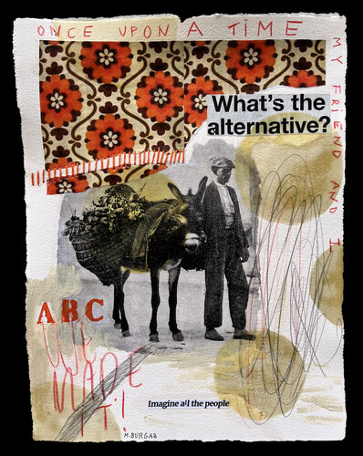 Imagine all the people par María Burgaz, Œuvre sur papier en vente sur Singulart