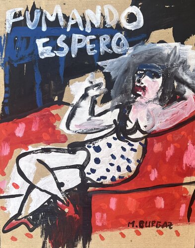 Fumando espero von María Burgaz, Malerei kaufen auf Singulart