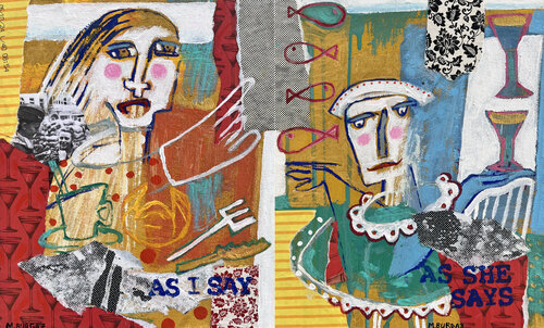 As I say, as she says van María Burgaz, Schilderij te koop op Singulart