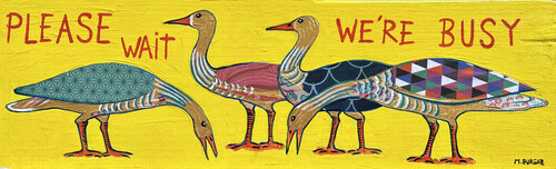 Please wait, we´re busy de María Burgaz, Pintura a la venta en Singulart