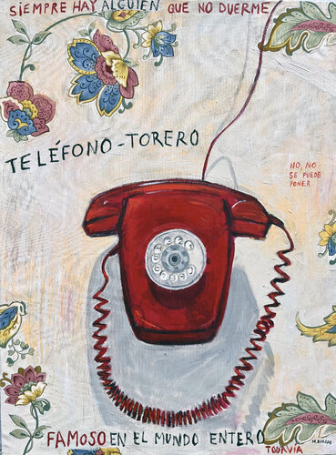 Es un teléfono par María Burgaz, Peinture en vente sur Singulart