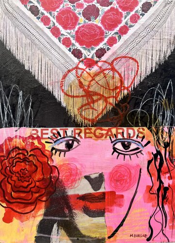 Best regards van María Burgaz, Schilderij te koop op Singulart