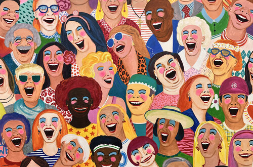 Laughing is free von María Burgaz, Malerei kaufen auf Singulart