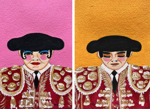 Torero y torera de María Burgaz, Obra en papel a la venta en Singulart