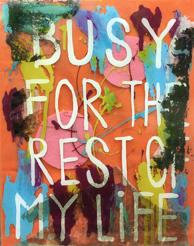 Busy for the rest of my life par María Burgaz, Peinture en vente sur Singulart