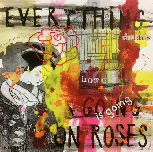 Everything is going on roses by María Burgaz, Painting for Sale on Singulart