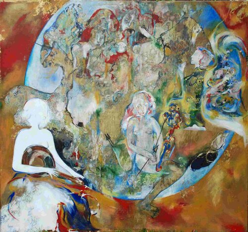 Planet Earth, Red van Anette Vargas, Schilderij te koop op Singulart