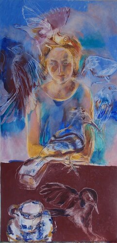 Lost  in thought van Anette Vargas, Schilderij te koop op Singulart