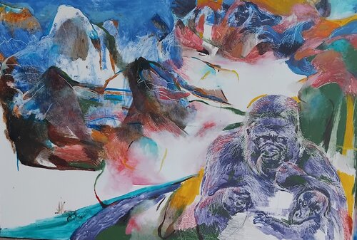 Jane Goodall van Anette Vargas, Schilderij te koop op Singulart