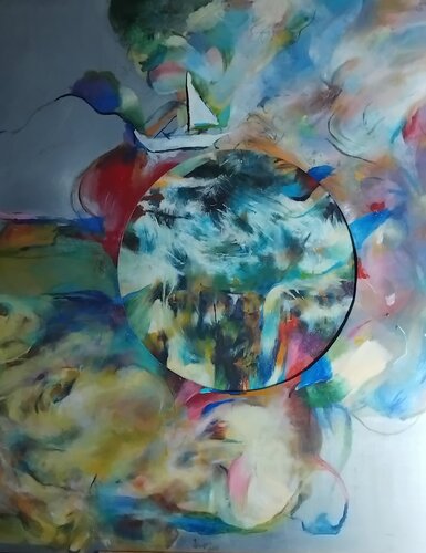 God send a rainbow van Anette Vargas, Schilderij te koop op Singulart