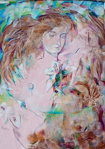 Archangel Gabriel de Anette Vargas, Pintura a la venta en Singulart