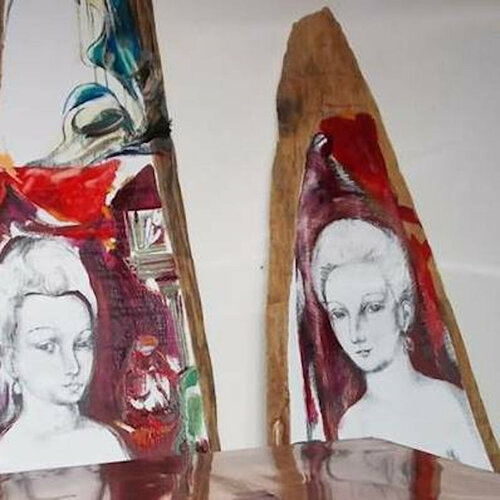 Purpleline van Anette Vargas, Schilderij te koop op Singulart