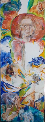 Holy season, Save the planet van Anette Vargas, Schilderij te koop op Singulart