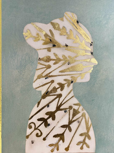 Blue Quattrocento "Lei" 17 by Karenina Fabrizzi, 소묘 for Sale on Singulart
