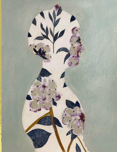 Blue Quattrocento "Lei II" van Karenina Fabrizzi, Tekening te koop op Singulart