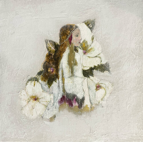 White flowers van Karenina Fabrizzi, Schilderij te koop op Singulart