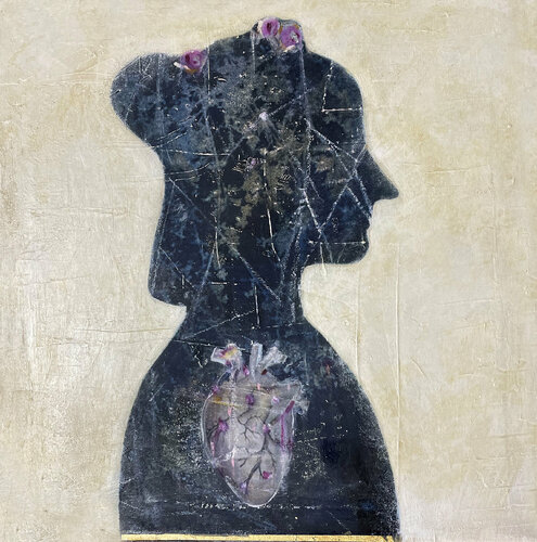 From fear to love/ Heart 02 van Karenina Fabrizzi, Schilderij te koop op Singulart