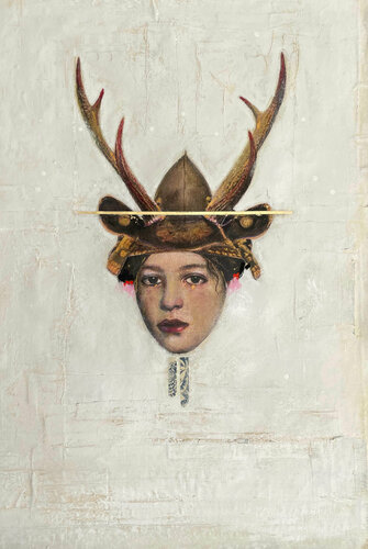 Helmets & Oriental Art girls and other stories par Karenina Fabrizzi, Peinture en vente sur Singulart