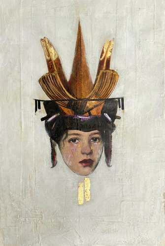 Helmets & Oriental Art girls and other stories 002 par Karenina Fabrizzi, Peinture en vente sur Singulart