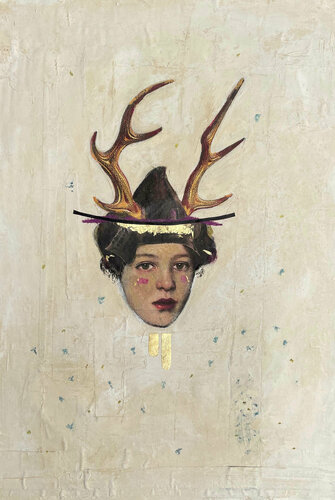 Helmets & Oriental Art girls and other stories 003 par Karenina Fabrizzi, Peinture en vente sur Singulart