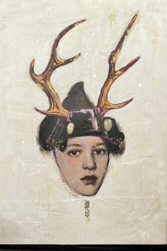 Helmets & Oriental Art girls and other stories 004 van Karenina Fabrizzi, Schilderij te koop op Singulart