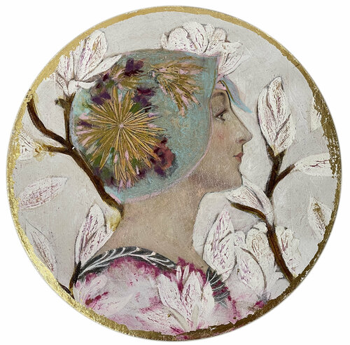 Art Nouveau 001 van Karenina Fabrizzi, Schilderij te koop op Singulart