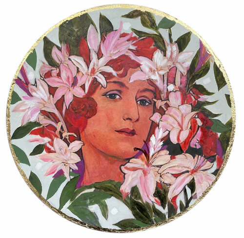 Art Nouveau 005 van Karenina Fabrizzi, Schilderij te koop op Singulart