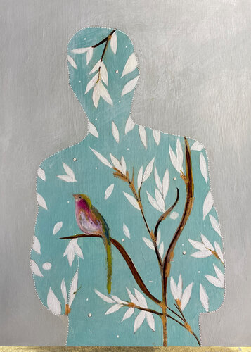 Max in turquoise Christmas van Karenina Fabrizzi, Tekening te koop op Singulart