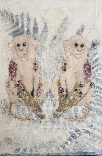 Whispers Amongst the Foliage /blue par Karenina Fabrizzi, Peinture en vente sur Singulart